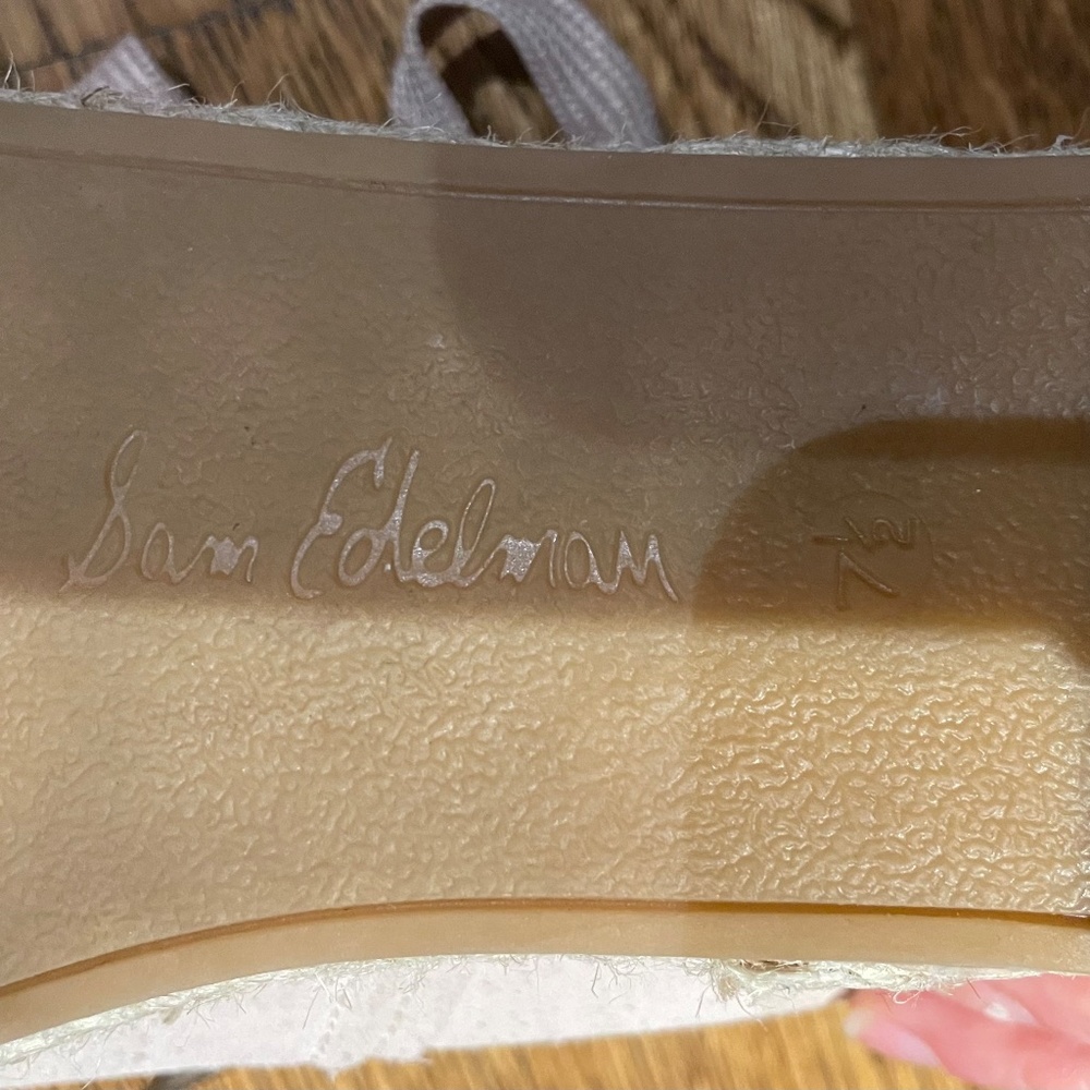 Sam Edelman Espadrille Wedge Shoe -Blush suede - Picture 12 of 12